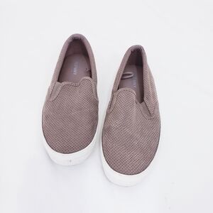 Old Navy Slip-on Sneakers Size 7 V/305979 Faux Suede Perforated Shoes Flats Tan